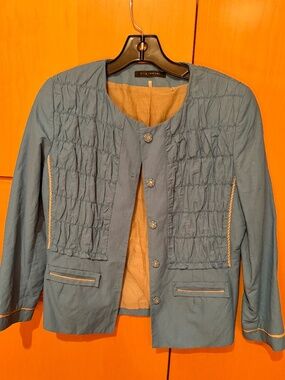 Elie Tahari vintage ruched lightweight jacket